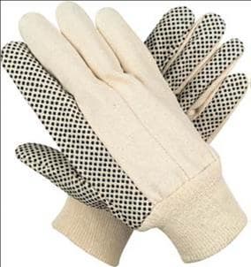 Canvas PVC Dotted Glove