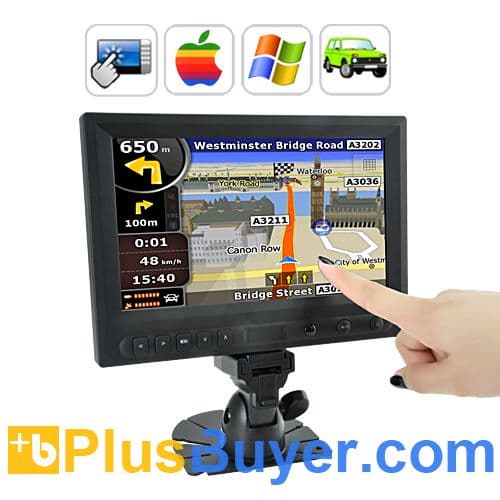 8 Inch LCD Touchscreen Monitor for Automobiles - AV/VGA/HDMI In
