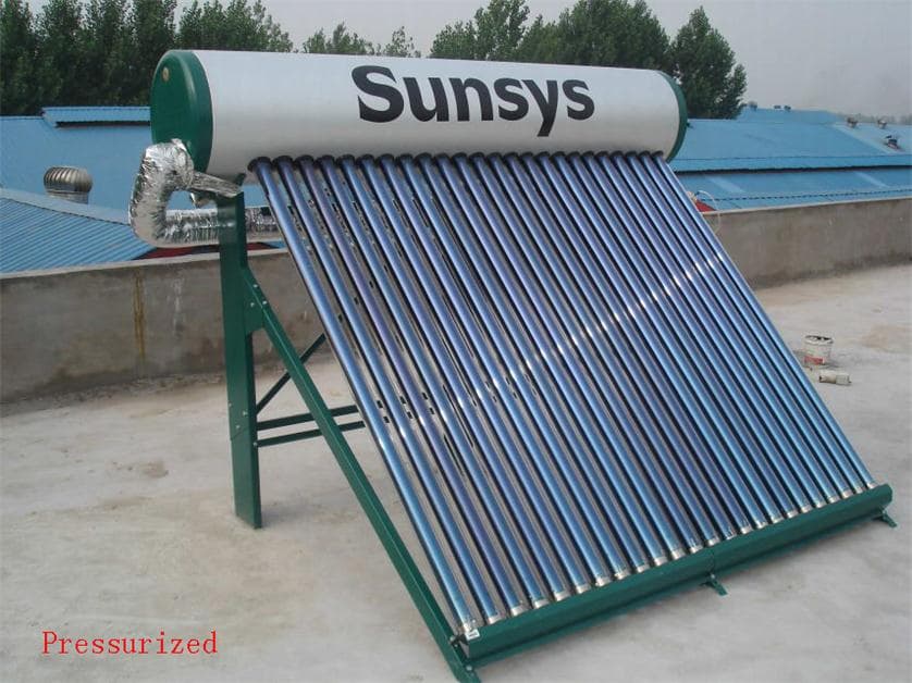 An unique pressurized solar water heater