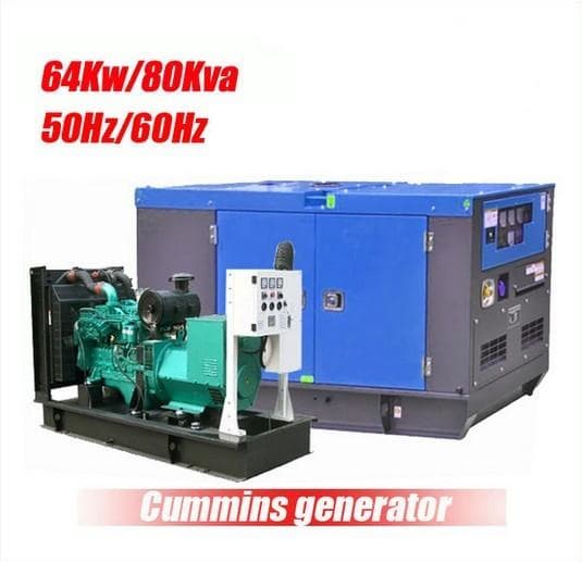 80kVA/64kw Cummins Diesel Generator Open Type