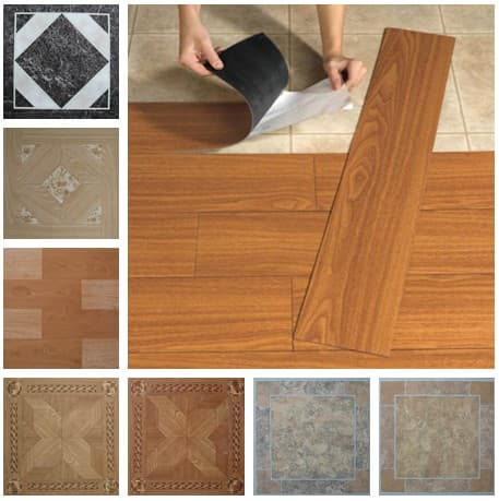 self stick vinyl floor tile
