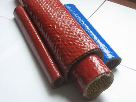 Silicone coated fiberglass braided sleeve firesleeve