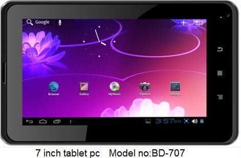 7 inch tablet pc BD-707