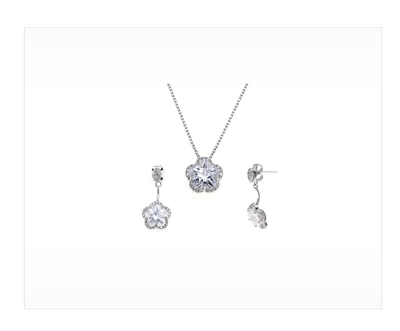JEWELKOREA Jewelry Set-Earring+Necklace SNE7C