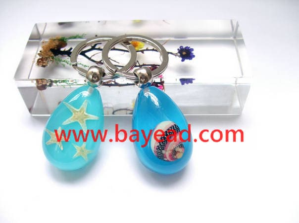 Real Starfish seashell Resin Keychains, Key Ring, Keyring, Ocean Beach Gift,So Cute