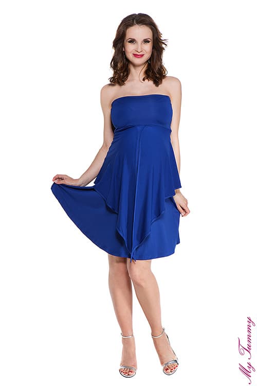Maternity dress Marylin cobalt blue