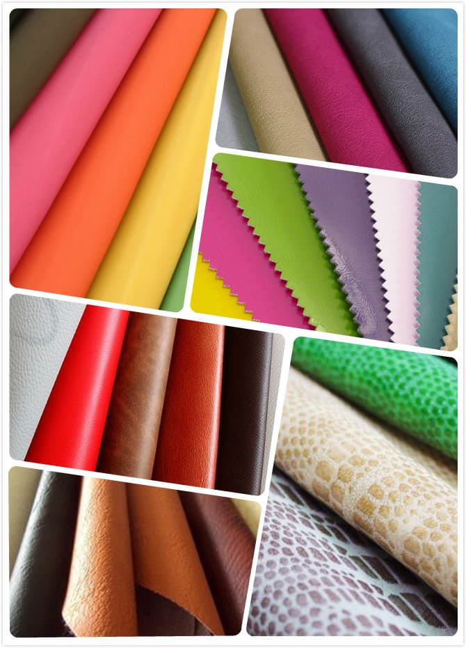 PVC artificial leathers in stock