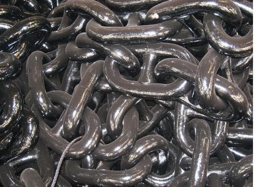 19MM black painted stud link anchor chain