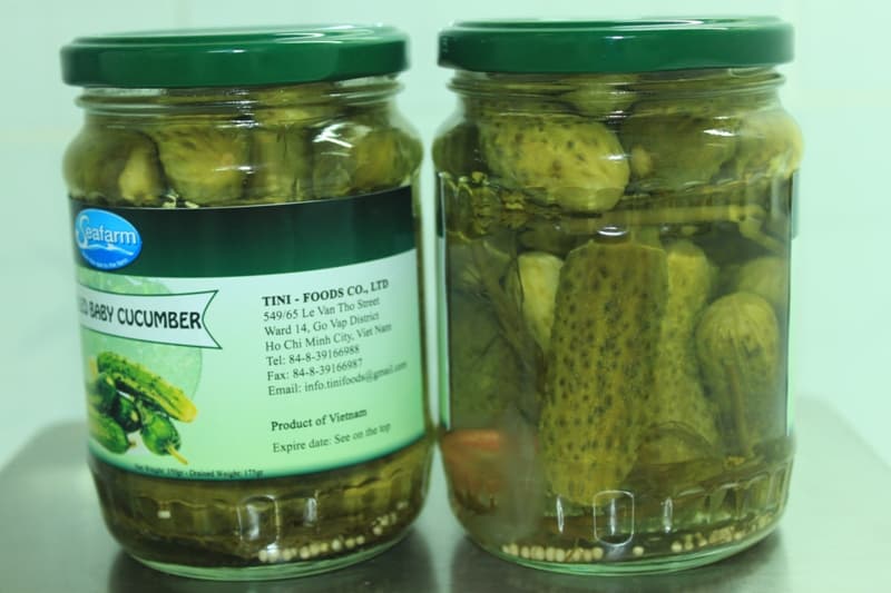 Pickled Gherkins/ Baby Cucumber Size 3-6/370ml jar