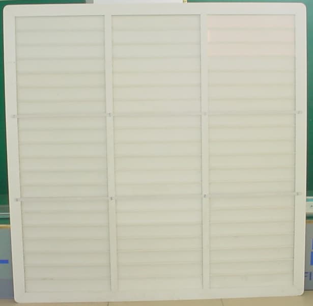 Shutter with aluminum frame and PVC blade