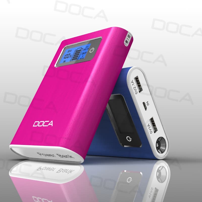 DOCA D568 12000mAh Power Bank Dual USB Output