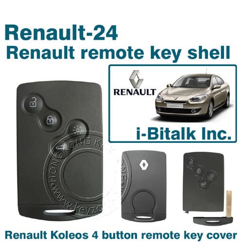 Renault remote key shell 4 button