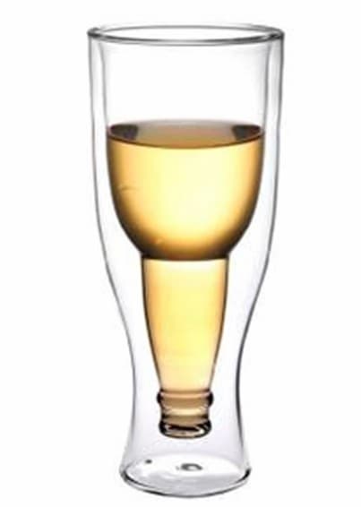 beer glass double wall borosilicate cup