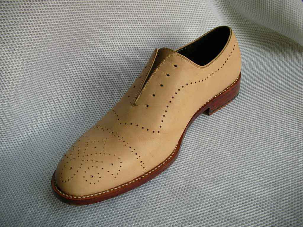 handmade goodyear welted men's dress leather shoes
