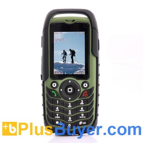 Fortis - Rugged Dual SIM Mobile Phone - Green (Shockproof, Dustproof, Waterproof)