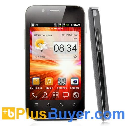 Dual SIM Android Smarphone with 3.5 Inch Display and 1GHz CPU - Black