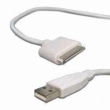 A/V Retractable Cable for iPod to USB A/M, with 2.0/1.1 Devices, OEM and ODM Orders are Welcome