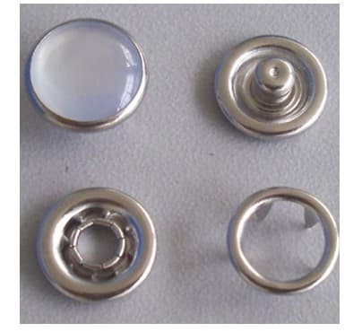 five prong snap buttons with pearl cap