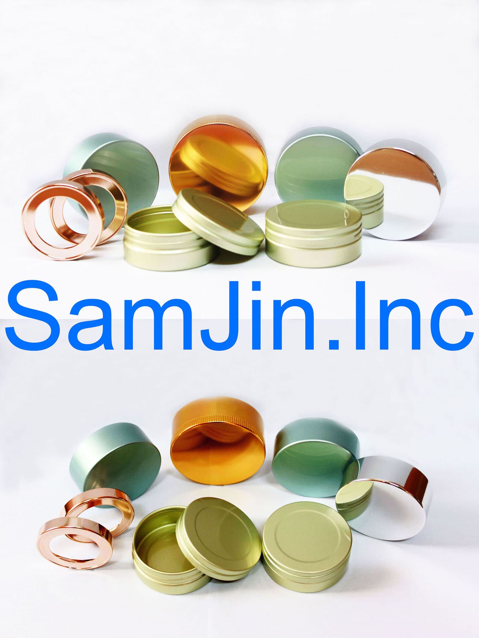 Anodized Aluminum Perfume & Cosmetic Bottle Caps Jar