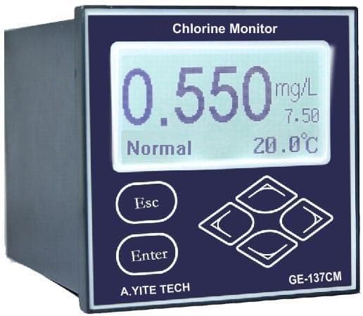 GE-137 Residual Chlorine Analyzer Monitor(Water Online Industry Monitor Meter)r