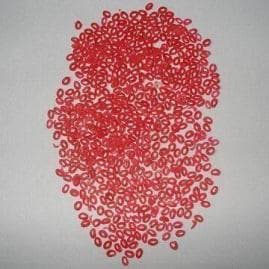 Red circle speckles for detergent powder