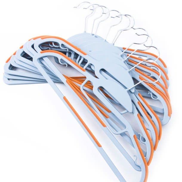 New fashional ABS plastic  flocked anti-slip shirt hanger