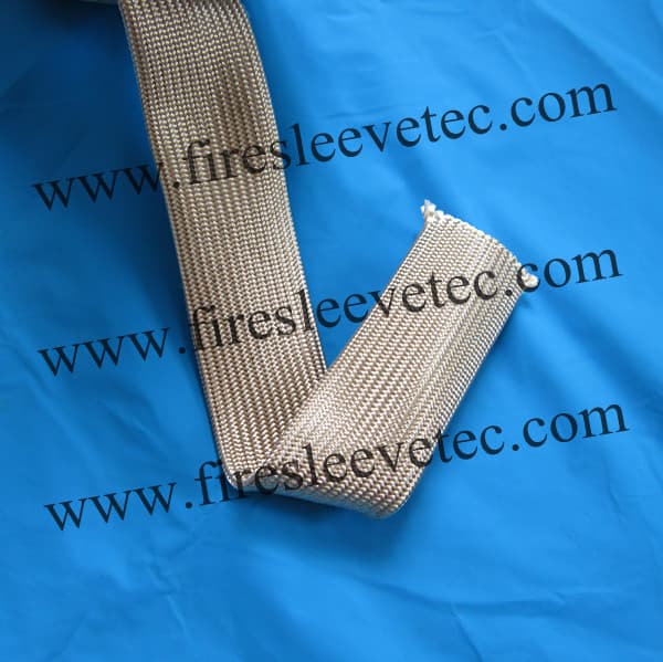 Heat treated braided fiberglass sleeving