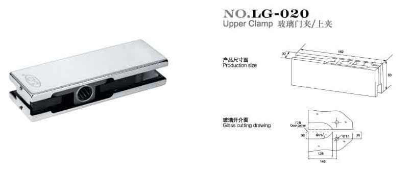 Patch Fitting,Upper Clamp,Glass Accessories LG-020
