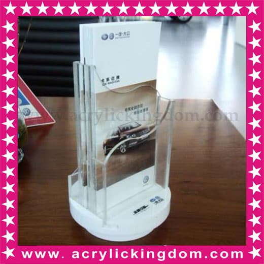 Acrylic holders for menu and brochure