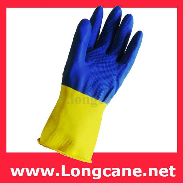 Bi-colour Rubber Gloves