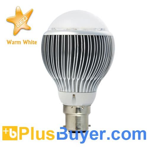 White LED Light Bulb with Bayonet Base (6 W, 360 Lumens)