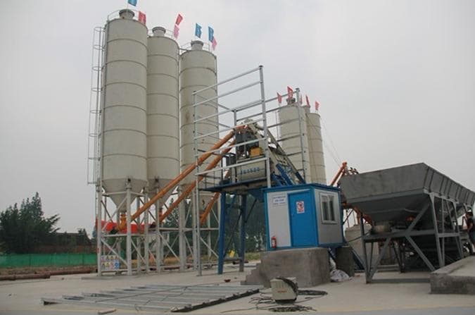 HZS75 concrete mixing plant