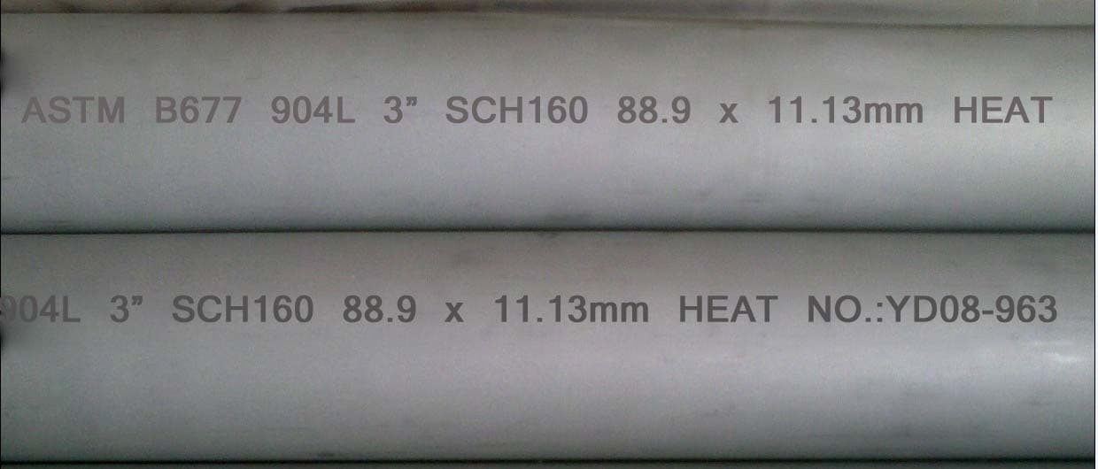 seamless steel pipes/tubes ASTM B677 904L,UNS N08904