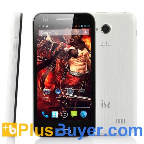 Isa A19 - 4.7 Inch QHD IPS Android 4.1 Phone (8MP Camera, 960x540, 4GB, Black + White)