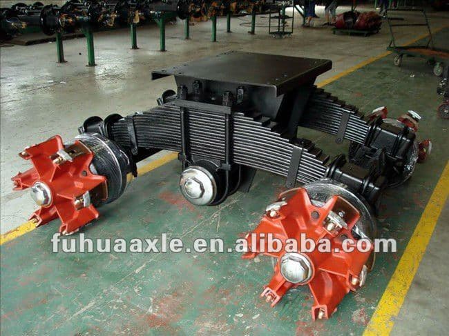 24T,28T,32T Six spoke bogie suspension axle of trailer used