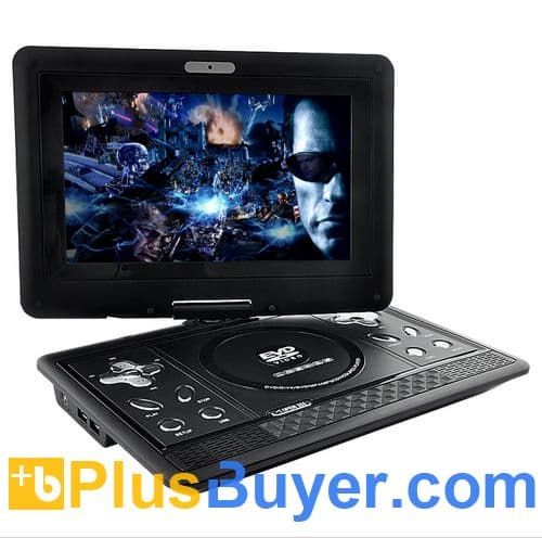 10 Inch Swivel Screen Region-free DVD Player with TV Receiver and Remote