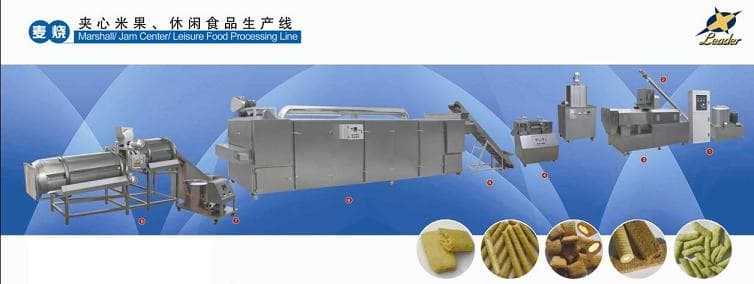 core filling snacks processing line