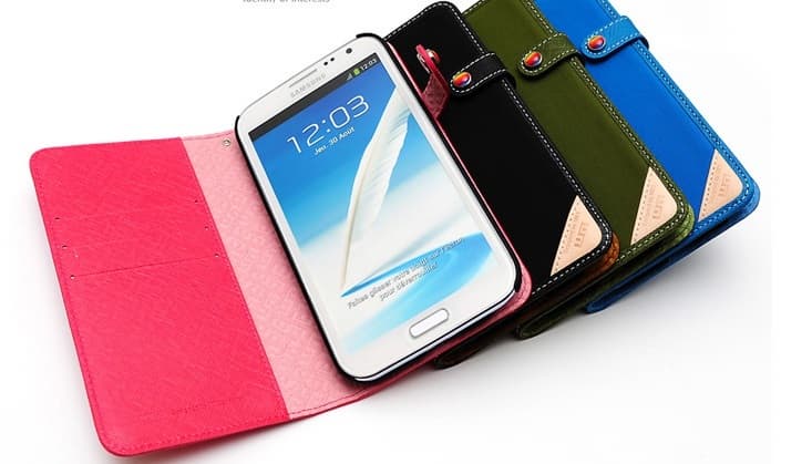 Smartphone Case with leather & Cordura fabric