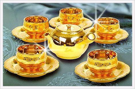 Pure Gold (24K Purity 99%) Tea Cup Set