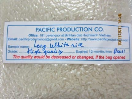 Vietnam long-medium-short grain white rice