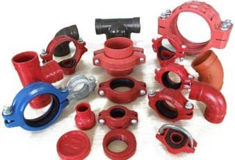FM,UL DUCTILE IRON GROOVED PIPE FITTING