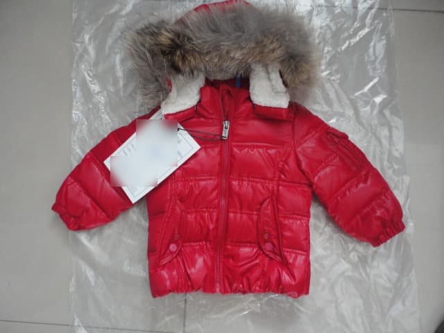 baby's down jacket with racoon fur