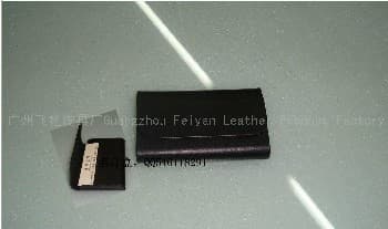 leather+ metal high level business card holder, file holder