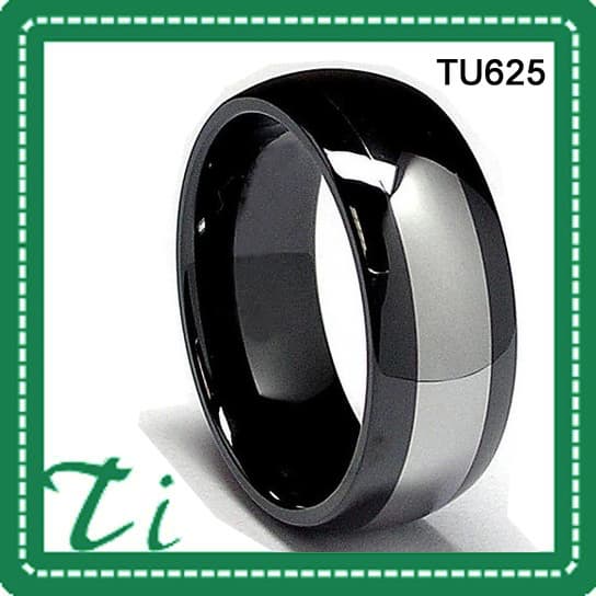 fashion black tungsten rings