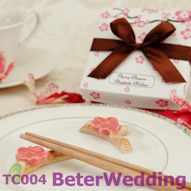 TC004 Cherry Blossom Chopsticks Holder Wedding Decoration, Wedding Souvenirs