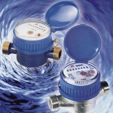 Rotary vane wheel dry-dial sing-jet water meter