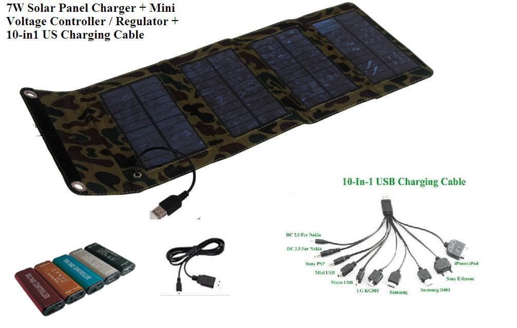 7w Solar Panel charger kits for mobilephone perfect charging