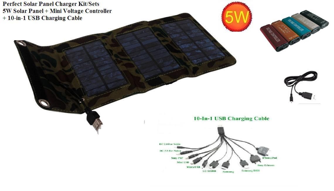 Solar Panel 5W Kits for mbilephones perfect charging