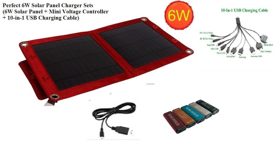 Solar Panel 6W Kits for all mobilephones perfect charging