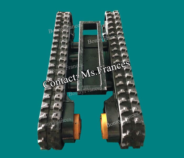 1 ton extendable rubber crawler track frame